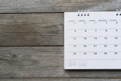close up of calendar on the table for planner,business,organization,management schedule, calender concept. Foto: Fotolia: #171037506 | Urheber: tatomm